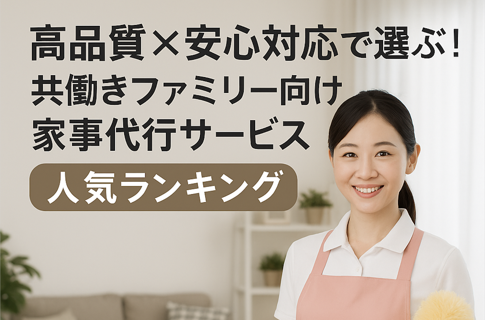 高品質×安心対応で選ぶ!共働きファミリー向け家事代行サービス人気ランキング