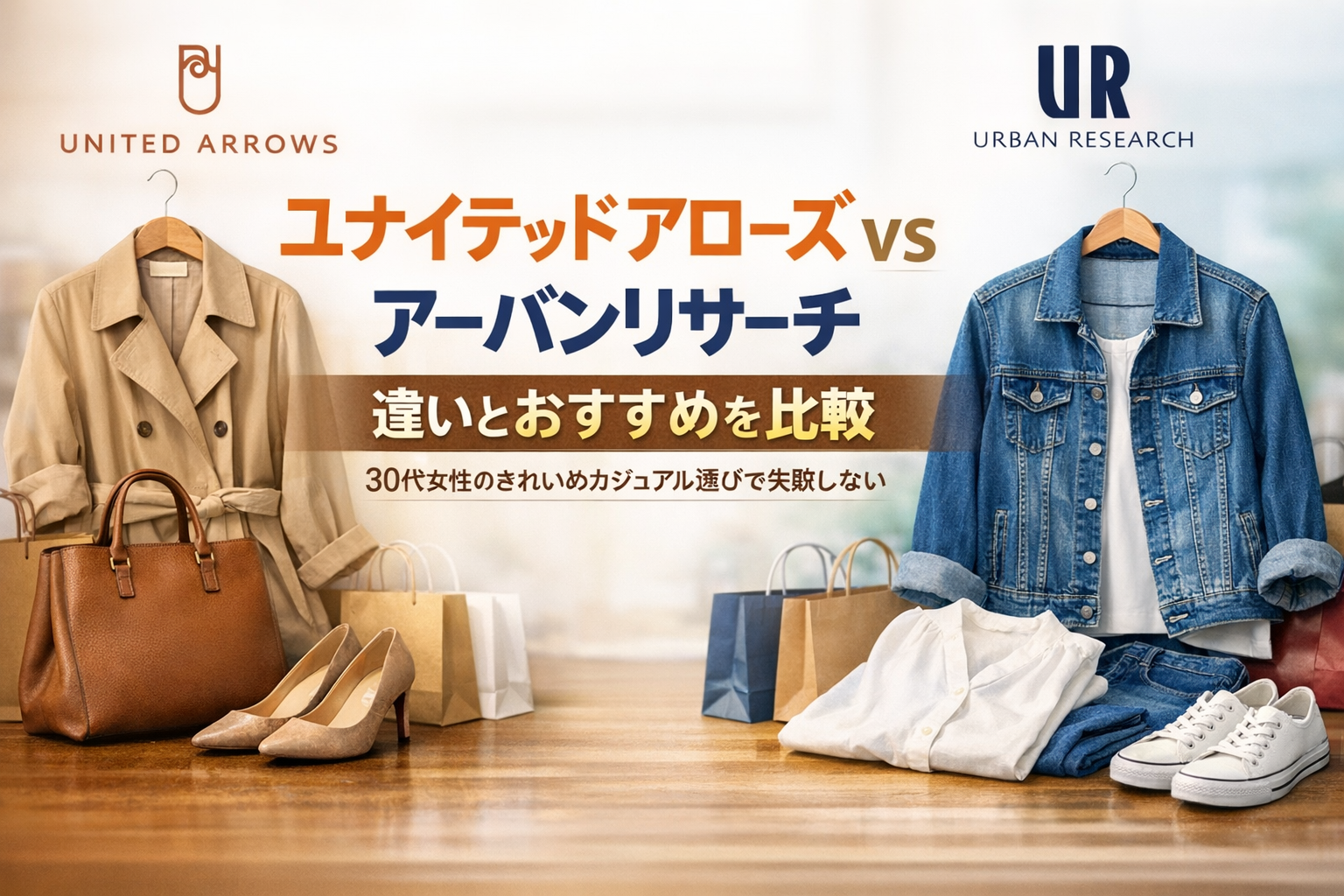 【2026年版】ユナイテッドアローズ vs アーバンリサーチ｜違いとおすすめをわかりやすく解説