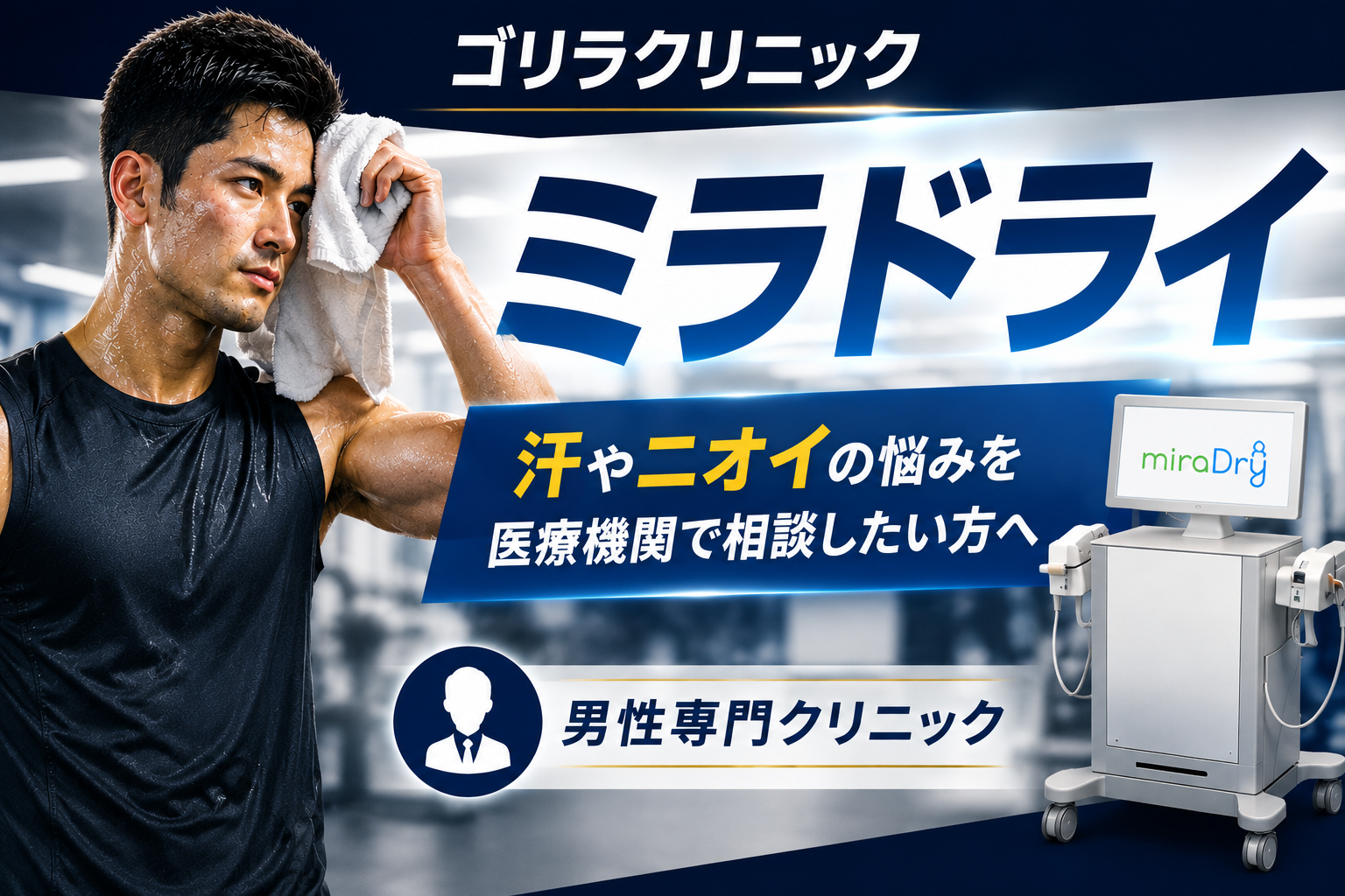【ゴリラクリニック】切らない多汗症・わきが治療《ミラドライ》