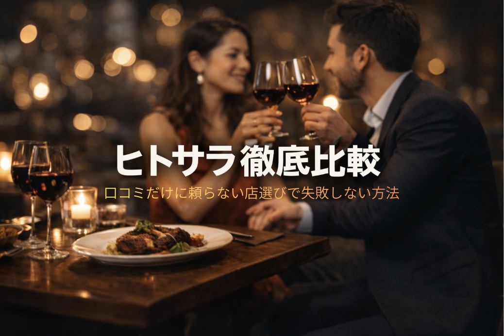 ヒトサラ徹底比較｜口コミだけに頼らない店選びで失敗しない方法