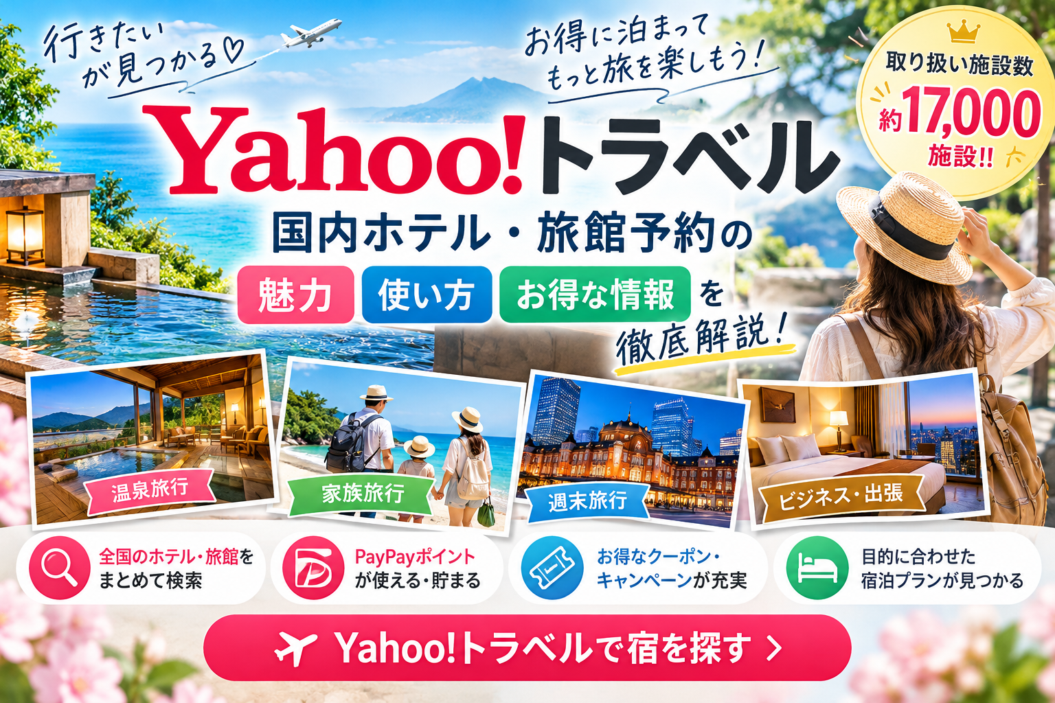 Yahoo!トラベルとは? 国内ホテル・旅館予約の 魅力と使い方を徹底解説