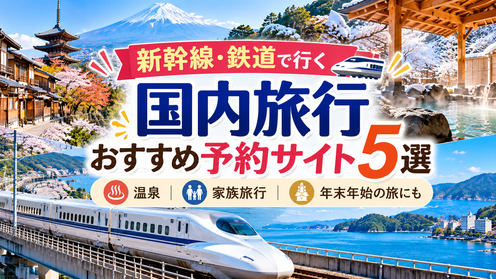新幹線・鉄道で行く国内旅行おすすめ予約サイト5選